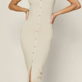 SLEEVELESS KNIT DRESS