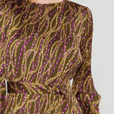 Printed Mini Pleats Dress