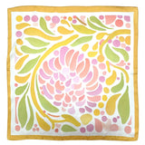 BLOOM PRINT YELLOW SQUARE SCARF