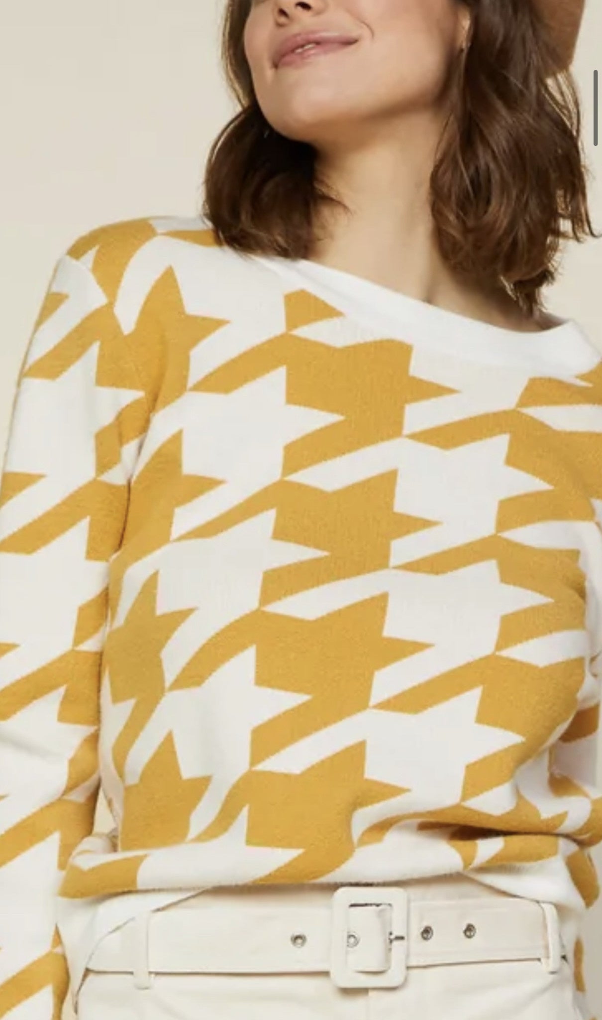 HERRINGBONE CREWNECK SWEATER