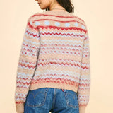 STRIPED BUTTON DOWN CARDIGAN