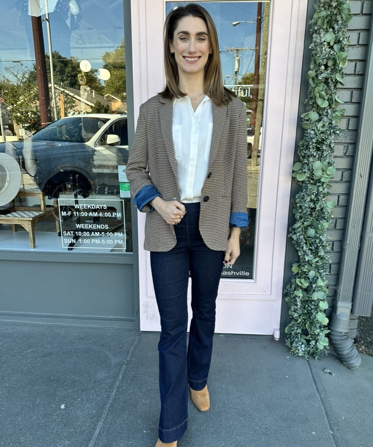 NOELIE HOUNDSTOOTH BLAZER