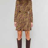 Printed Mini Pleats Dress