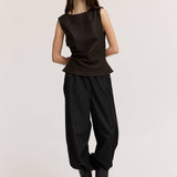 Vegan Leather Shell Top
