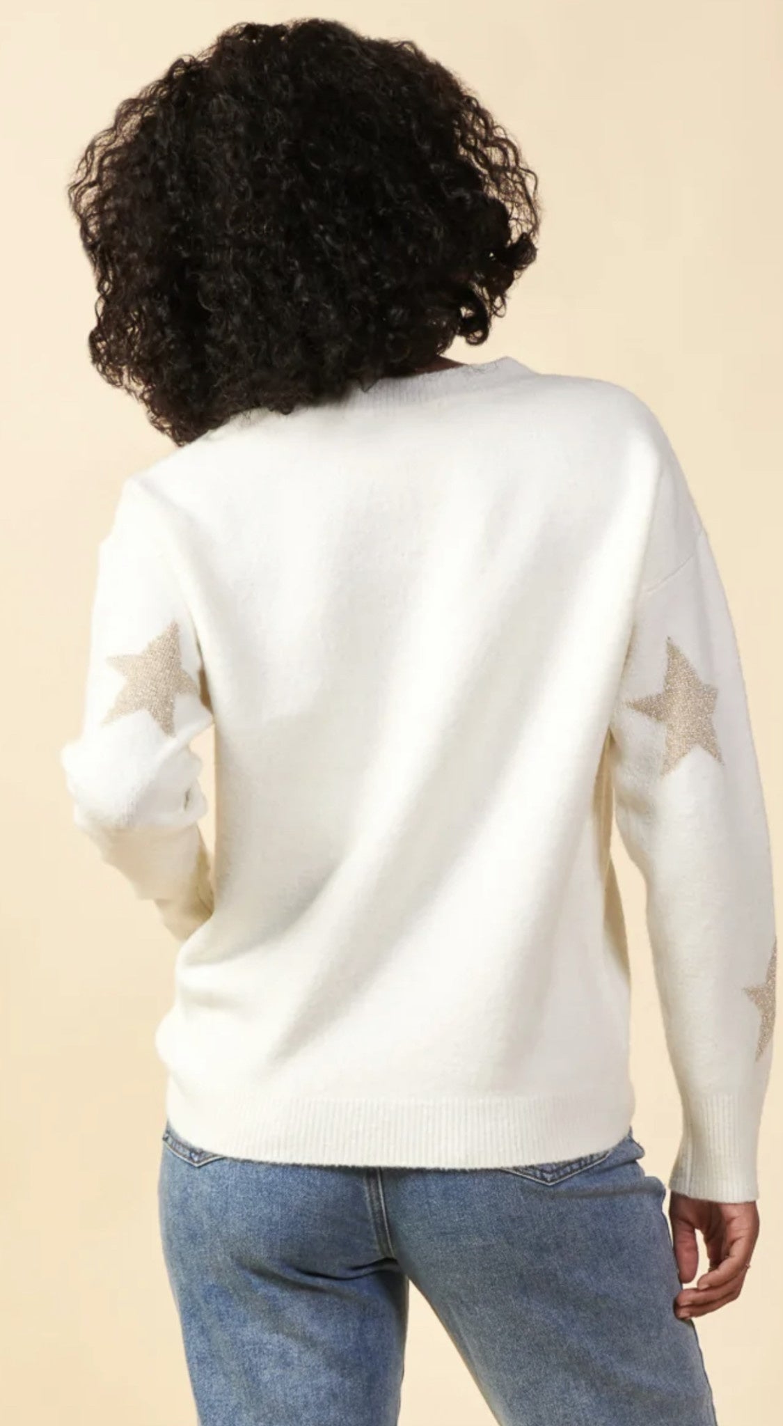 CREW NECK SWEATER W/STARS