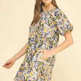 FLORAL TUNIC MINI DRESS