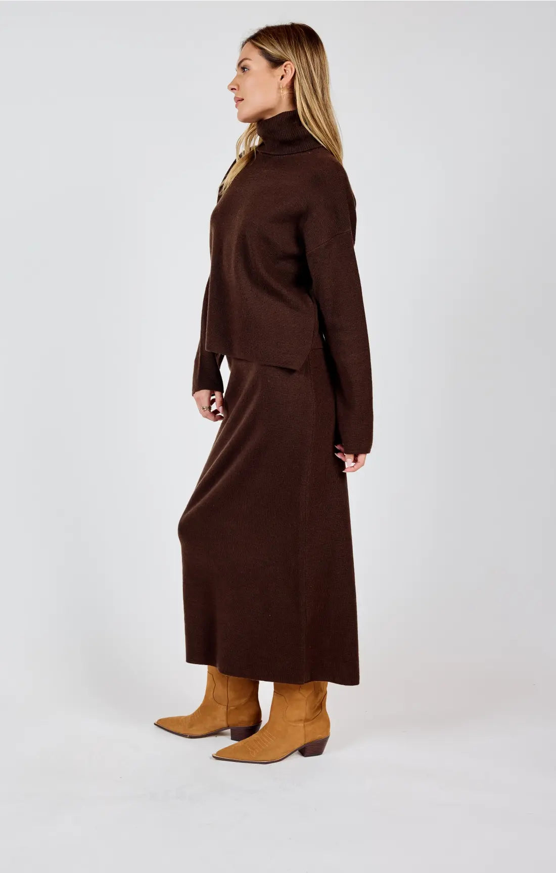THE CATHERINE KNIT MIDI SKIRT