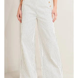 STRIPED JEAN W/BUTTON DETAIL