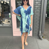 CAMILLE EYELET CAFTAN DRESS