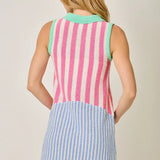 TERRY CLOTH STRIPE DRESS