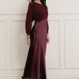 3/4 SLV MIXED MEDIA DRESS