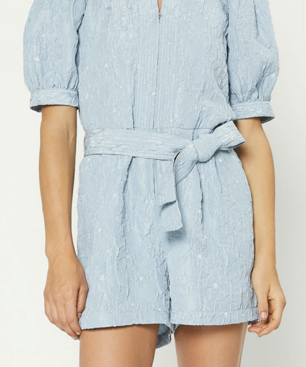 JACQUARD ZIP FRONT ROMPER