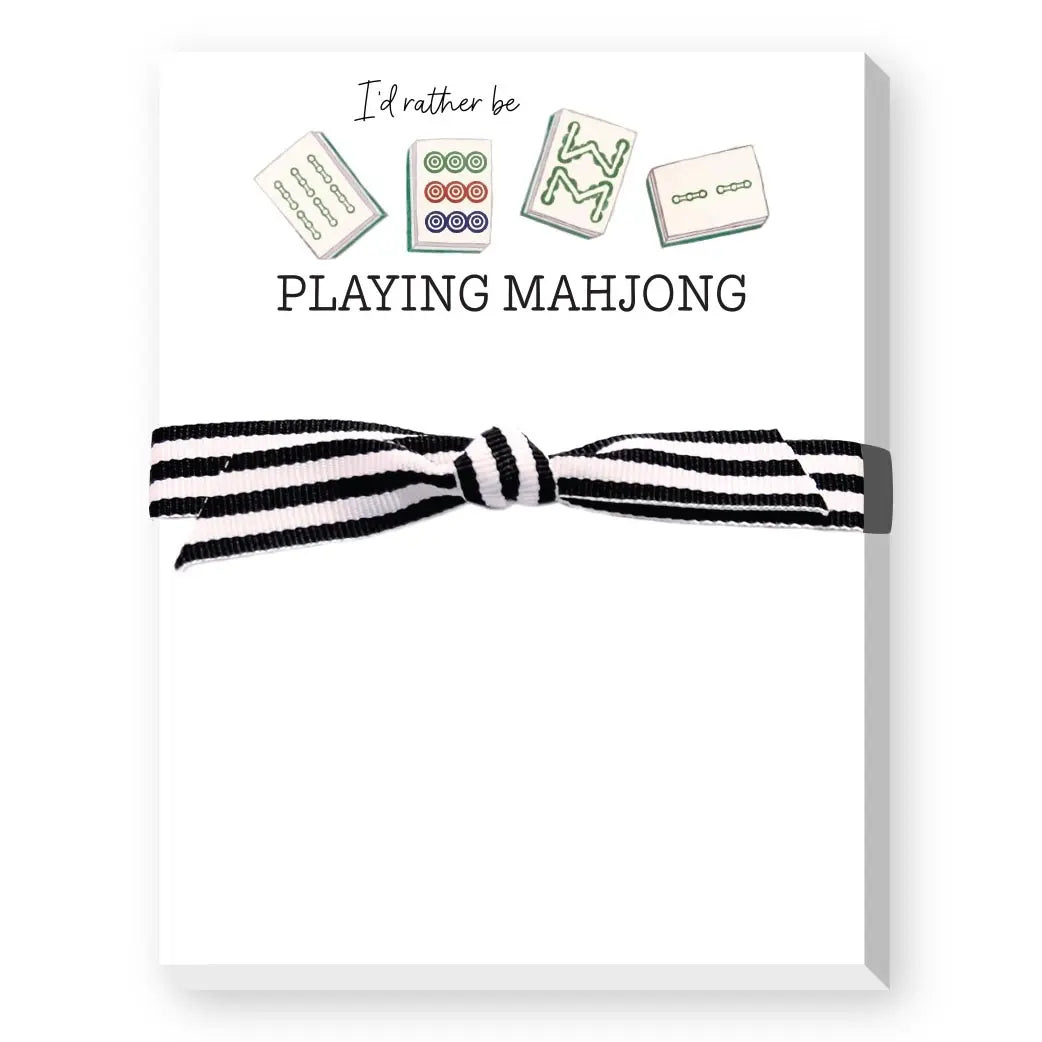 I'D RATHER BE PLAYING MAHJONG NOTEPAD