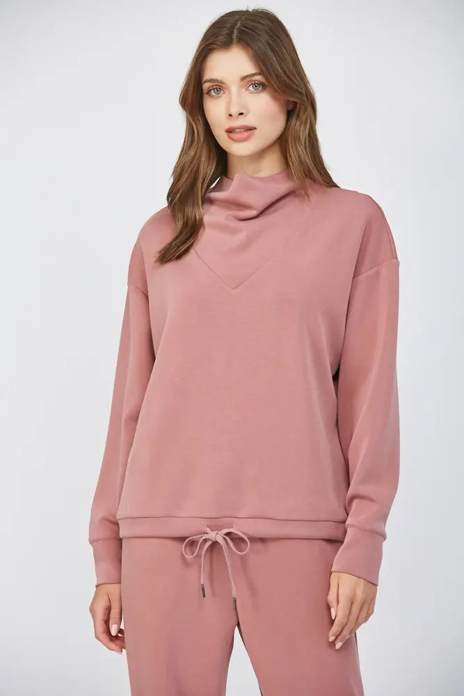 BUTTER SOFT COWL NECK SWEATSHIRT (additional colors)