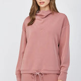 BUTTER SOFT COWL NECK SWEATSHIRT (additional colors)