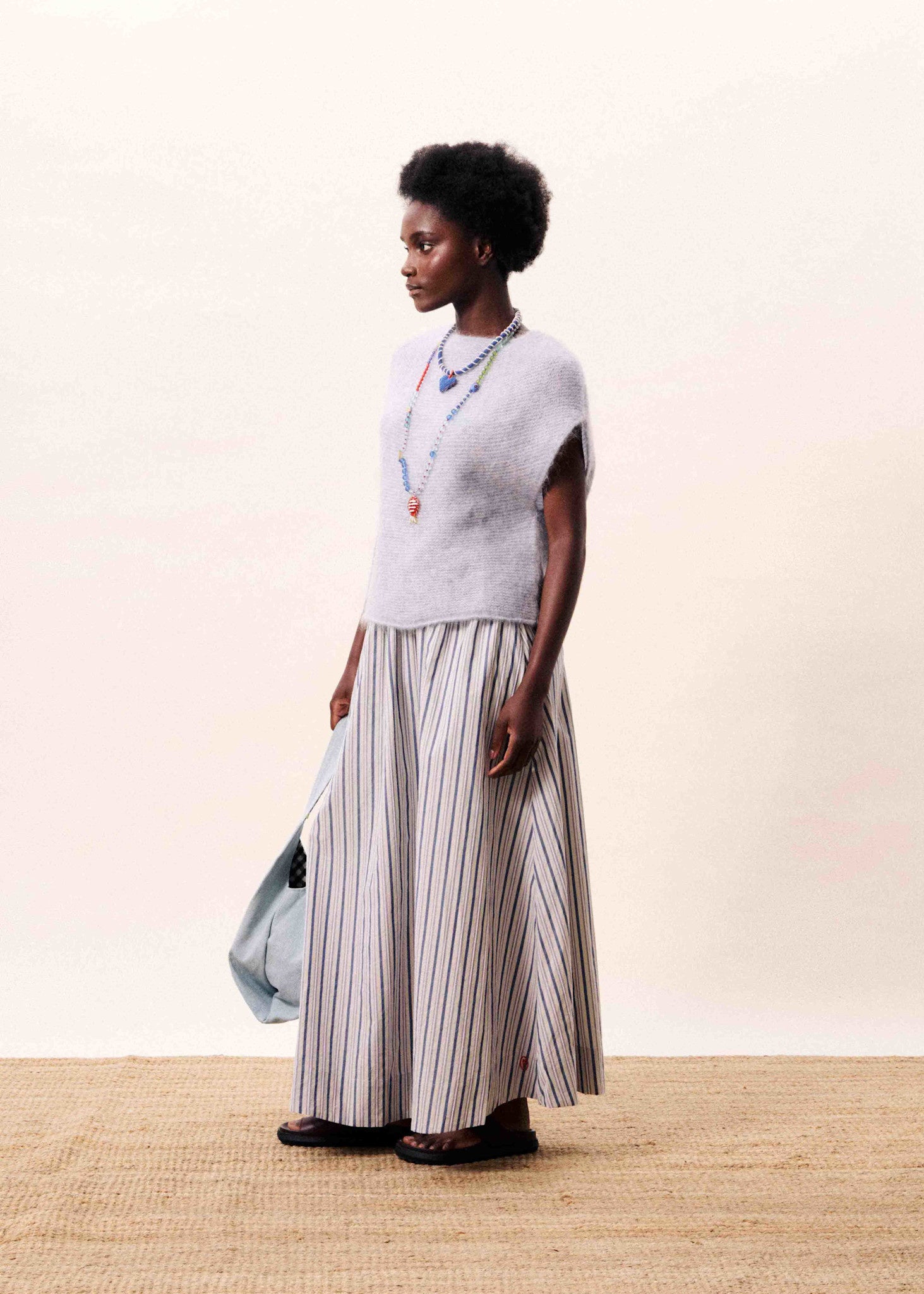 SELENA STRIPE MAXI SKIRT