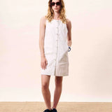 SLVLESS STRIPED DENIM DRESS