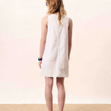 SLVLESS STRIPED DENIM DRESS