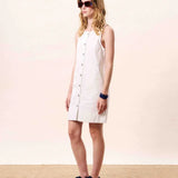 SLVLESS STRIPED DENIM DRESS