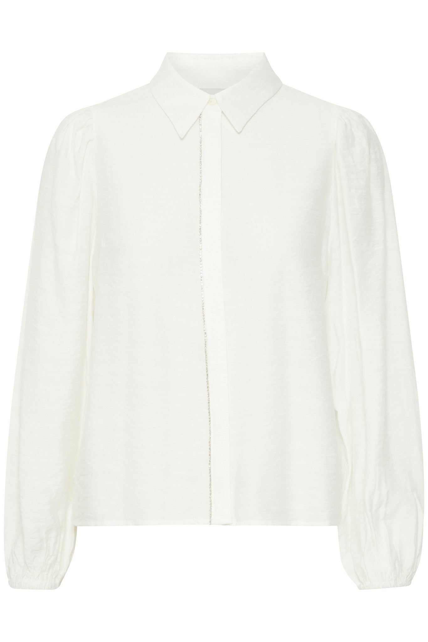 LSLV BLOUSE W/ RHINESTONE ACCENT