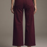 Cropped wide leg jeans
