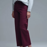Cropped wide leg jeans