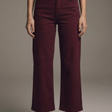 Cropped wide leg jeans