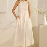 SLVLESS POPLIN MAXI DRESS