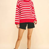 STRIPE TURTLE NECK SWEATER