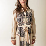LSLV PRINT MAXI SHIRTDRESS