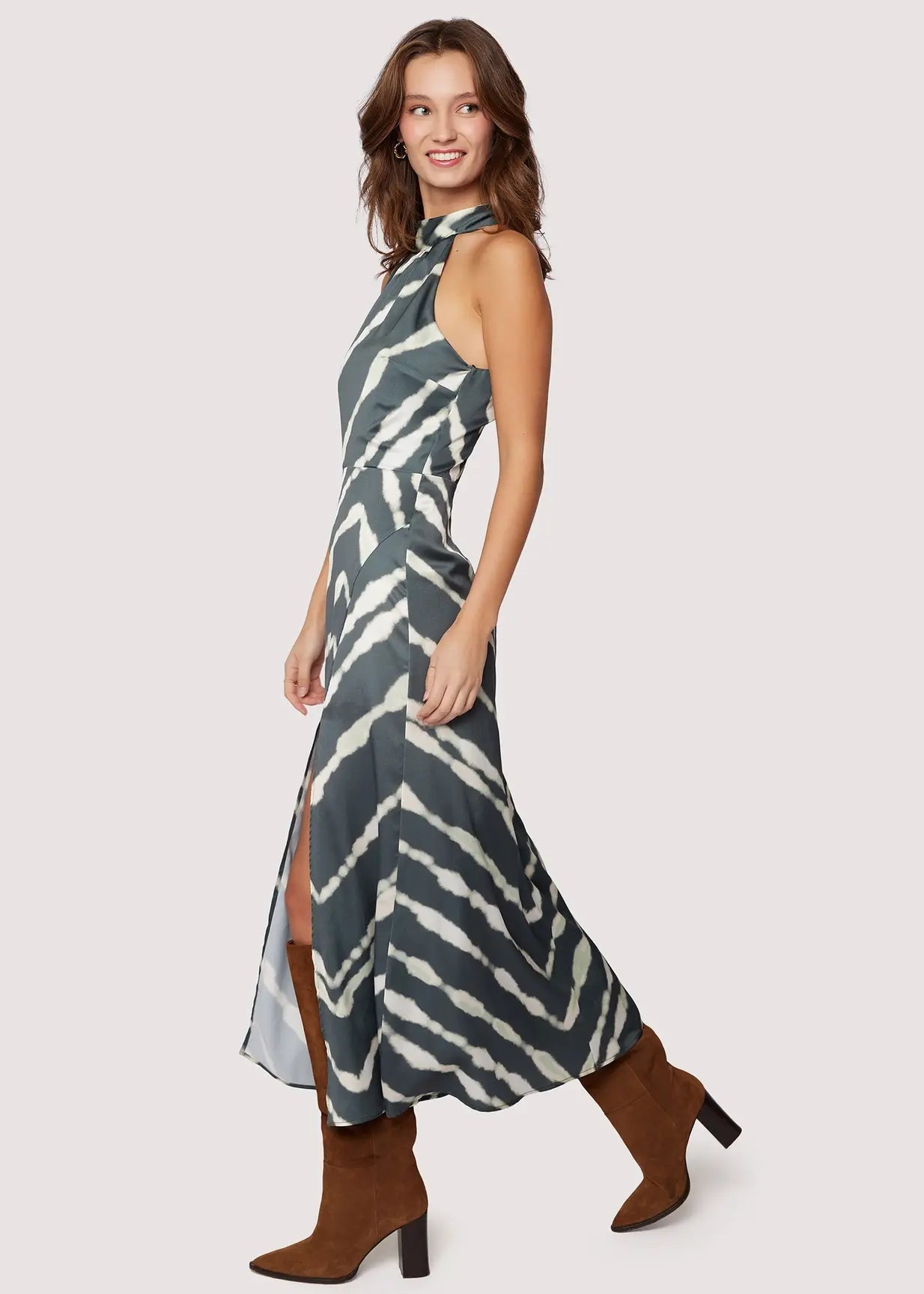 ELISA MAXI HALTER DRESS