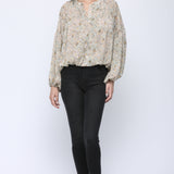LUREX FLORAL PRINT BLOUSE