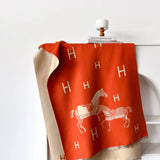 EQUESTRIAN REVERSIBLE WRAP ORANGE CREAM STABLE