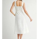SWEETHEART BUTTON MIDI DRESS