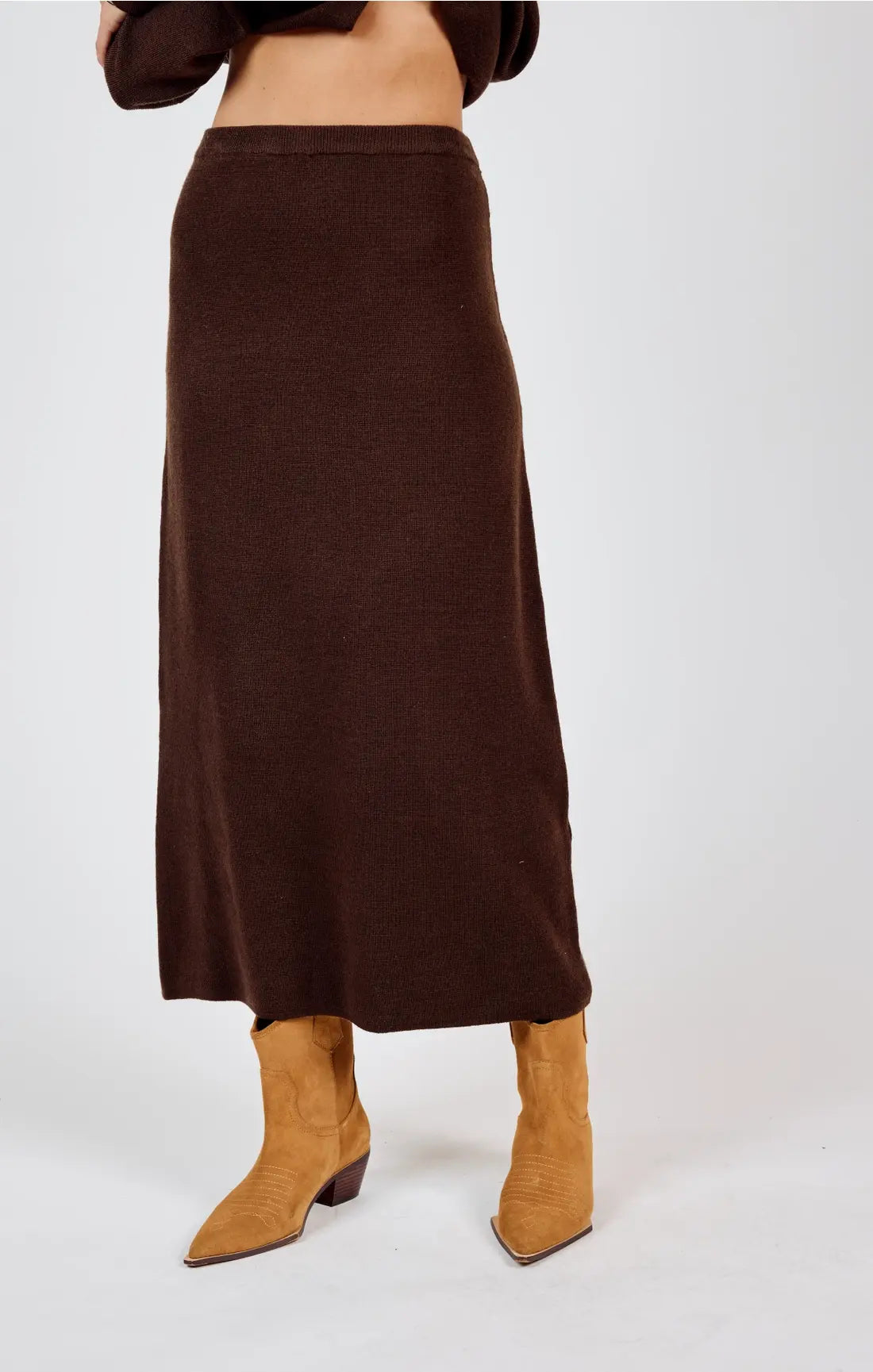 THE CATHERINE KNIT MIDI SKIRT