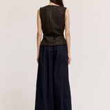 Vegan Leather Shell Top
