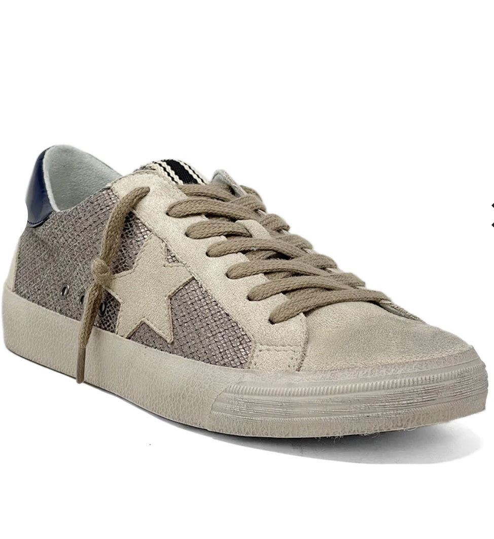 SUEDE AND SNAKE SNEAKER