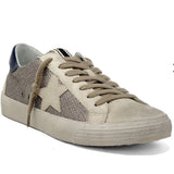 SUEDE AND SNAKE SNEAKER