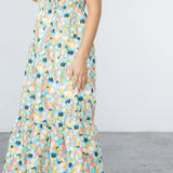 POLKA DOT SMOCKED MIDI DRESS