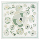 VINTAGE POPPY FLOWER OLIVE PRINT SILKY BANDANA