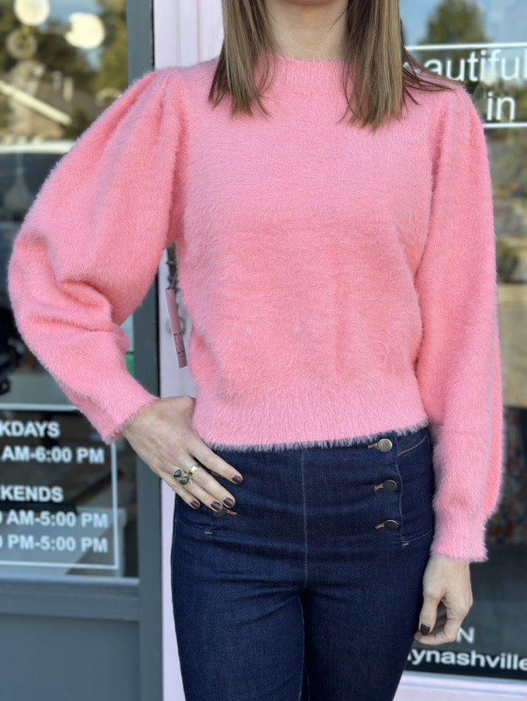 CREWNECK BUBBLE SLEEVE SWEATER