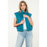 QUILTED ZIP UP VEST