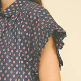 GEOMETRIC DIAMOND PRINT SHIRT