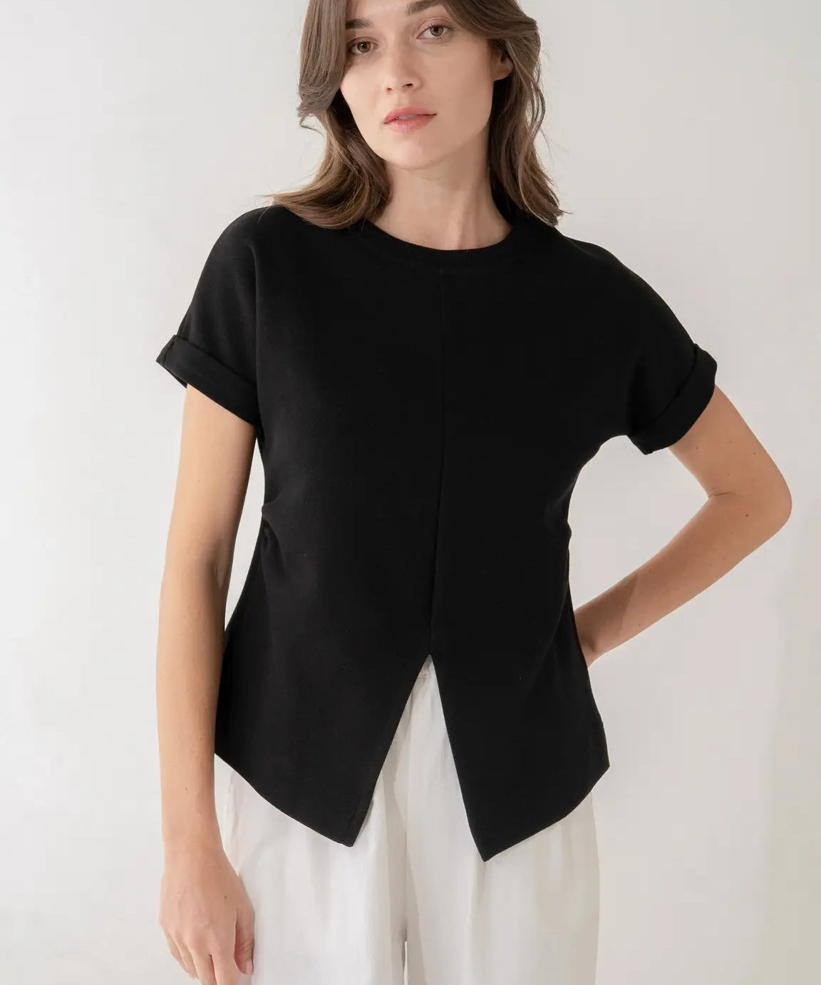 ASYMMETRIC BACK DETAIL TEE