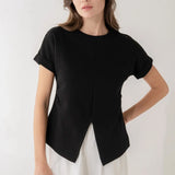 ASYMMETRIC BACK DETAIL TEE