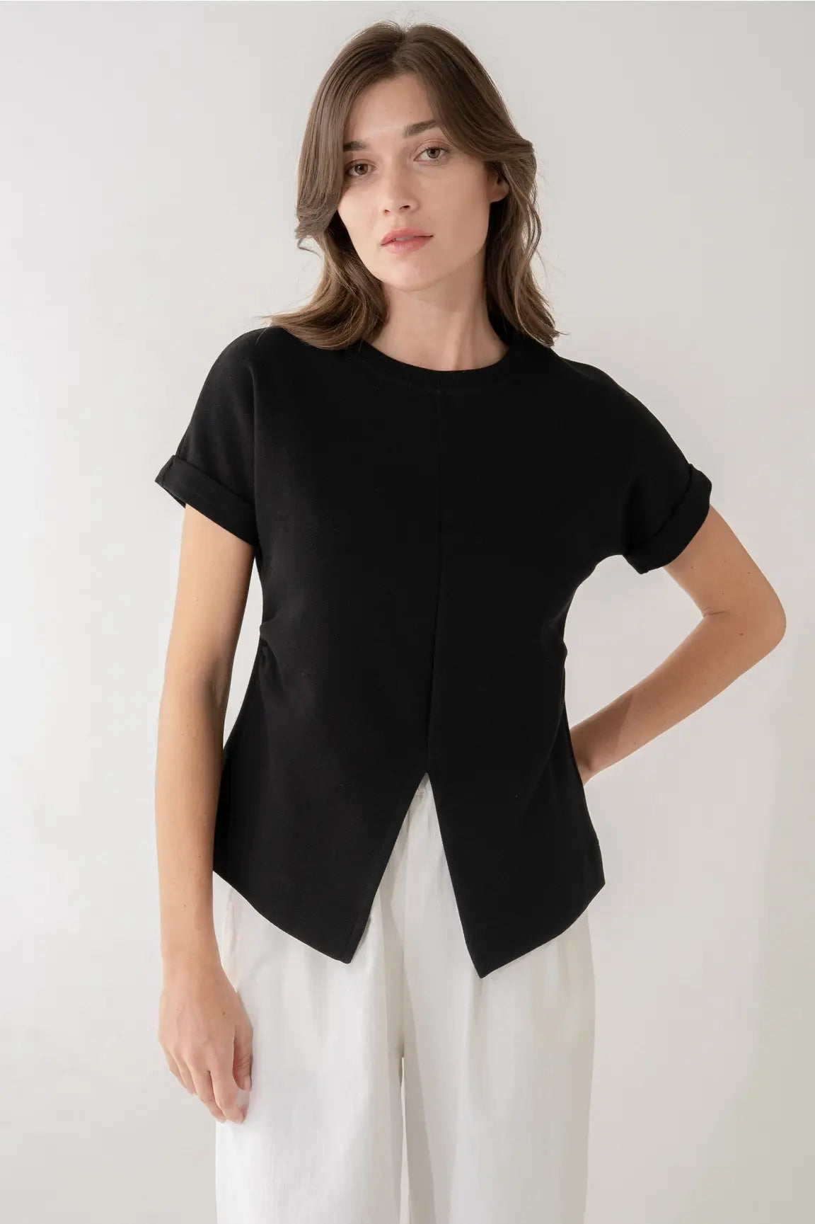 ASYMMETRIC BACK DETAIL TEE