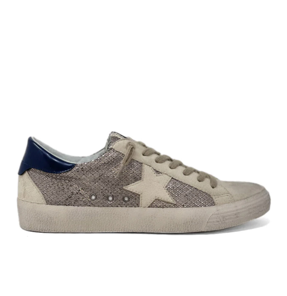 SUEDE AND SNAKE SNEAKER