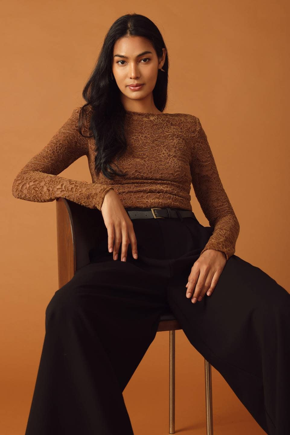 WOVEN LACE BODYSUIT