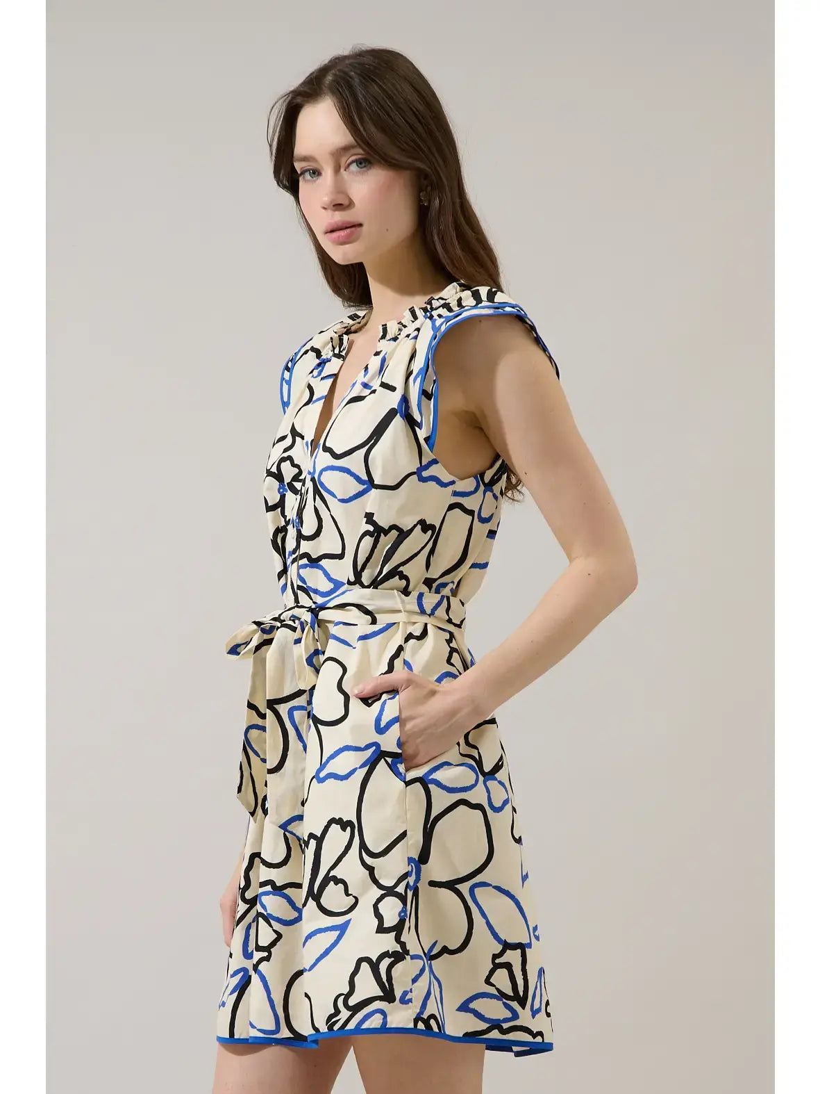 LEYLA RUFFLE MINI DRESS