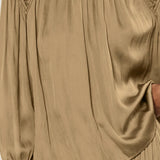 ROUND NECK LSLV INSET SHOULDER TOP